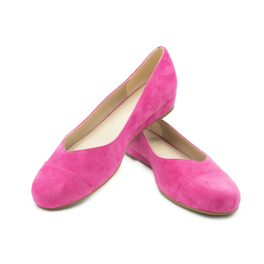 pink suede wedges